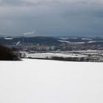 pohled na Otrokovice z kopce nad Malenovicemi