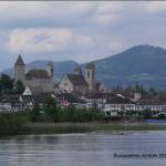 Pohled na Rapperswil z dřevěné lávky